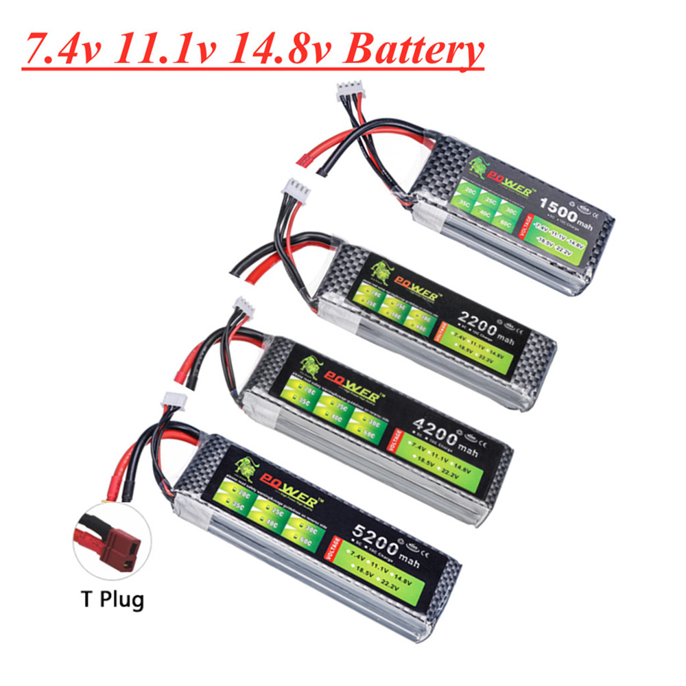 4S Lipo Battery 14.8V 6000Mah - Lipo Batterij 2S 3S 4S 1500Mah