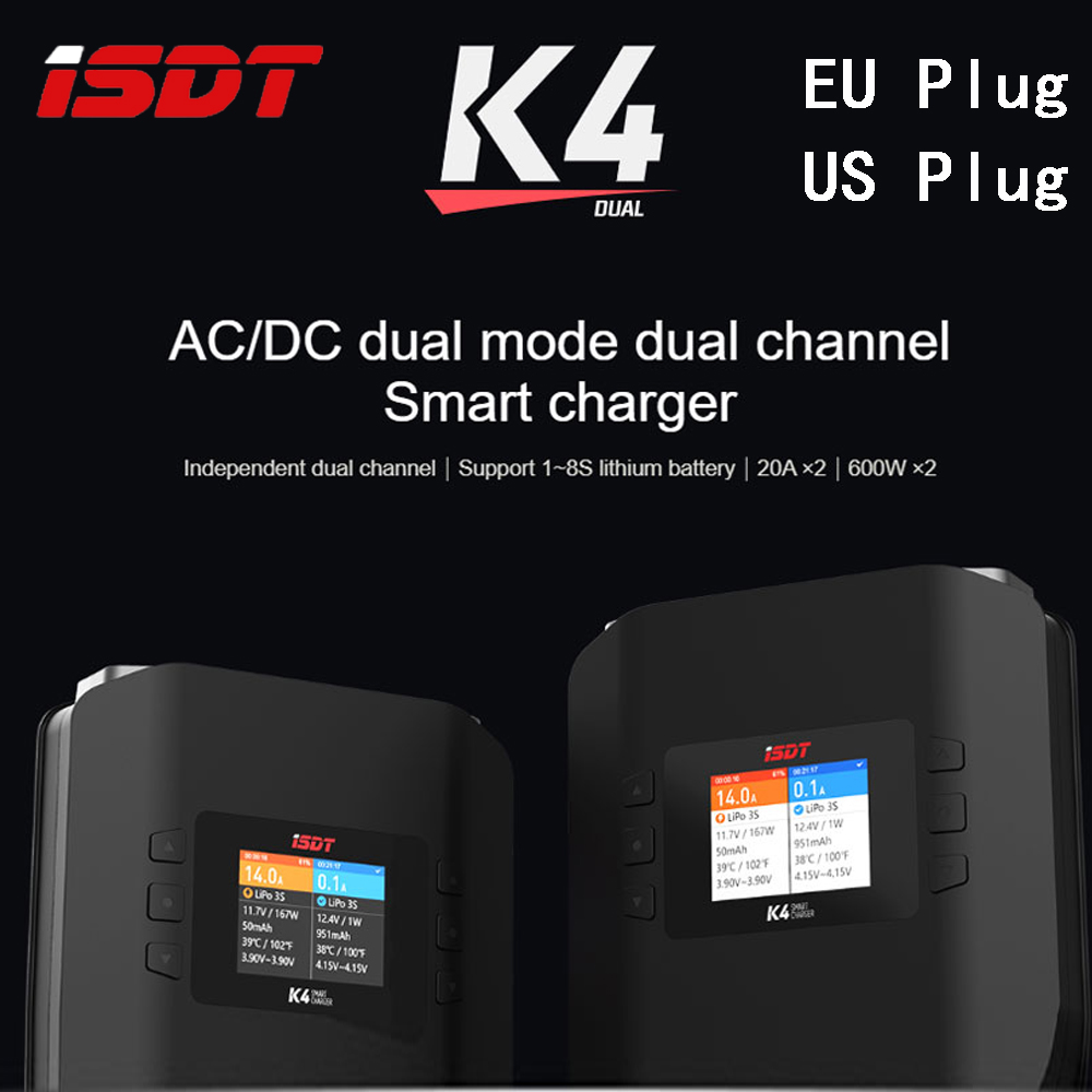 Isdt K4 Dual Lipo Charger - ISDT K4 1 ~ 8S Lithiumbatterij