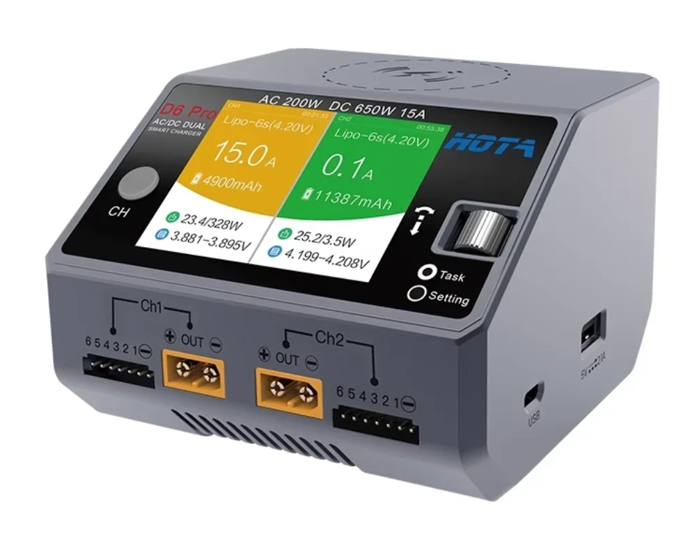 HOTA D6 Pro AC/DC dubbelkanaal - Hota D6 Pro Dual Lipo Charger recensie en prijs
