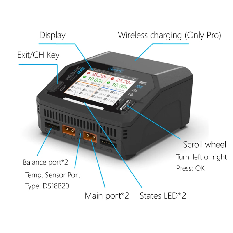 ToolkitRC M6DAC V2 Pro Dual Ch - Toolkitrc M6Dac Smart Charger recensie en prijs