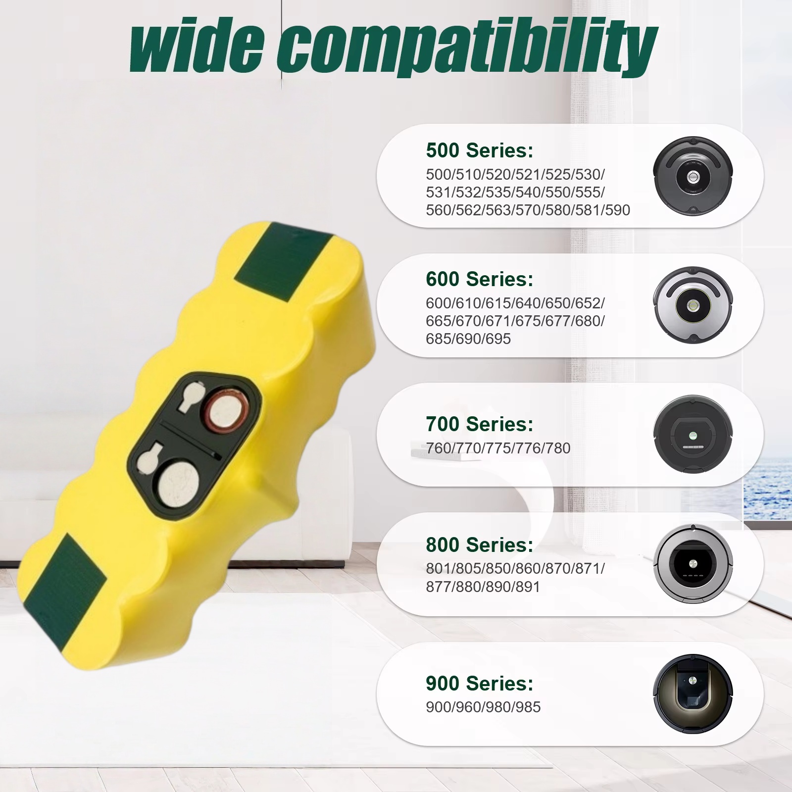 Batterij voor IRobot Roomba 50 - 4S Lipo Battery 14.8V 6000Mah recensie en prijs