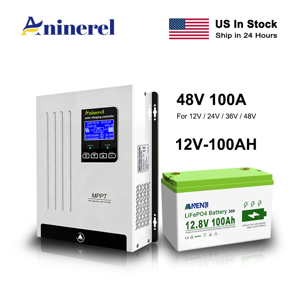 Aninerel 100A Solar Charge Con - Lifepo4 12V 100Ah Bms Bluetooth recensie en prijs