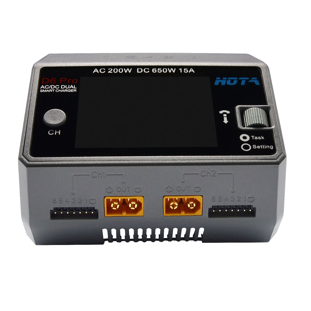 Hota D6 Pro Zwarte Ac 200W Dc  - Hota D6 Pro Dual Lipo Charger recensie en prijs