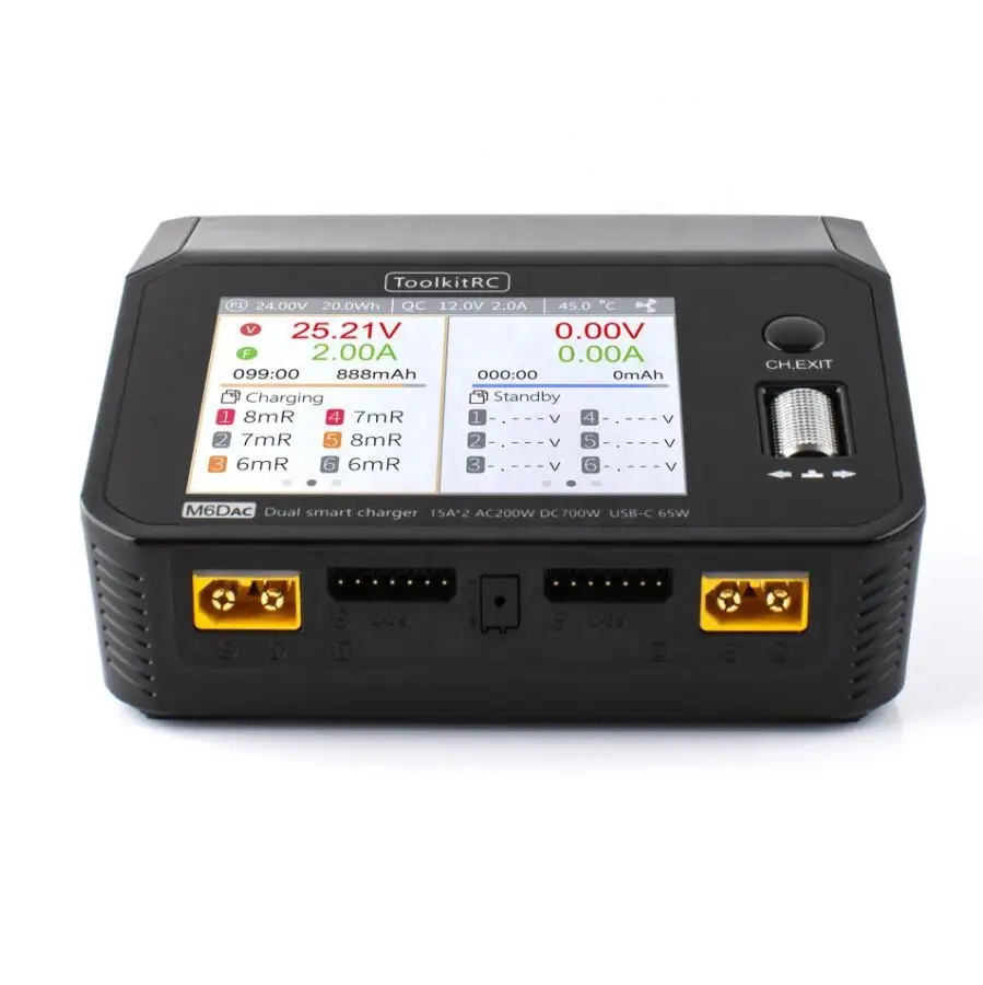 ToolkitRC M6DAC AC 200W DC 700 - Toolkitrc M6Dac Smart Charger recensie en prijs