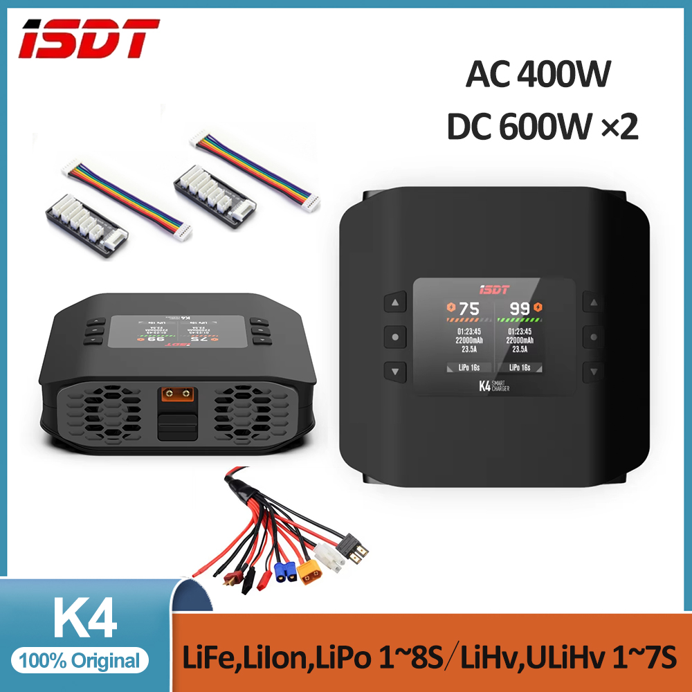 ISDT K4 1 ~ 8S Lithiumbatterij - Isdt K4 Dual Lipo Charger recensie en prijs