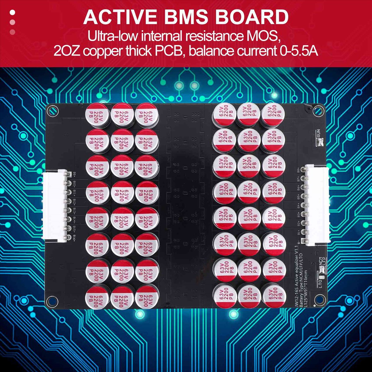 * EEN DAG 12S 13S 14S 15S 16S  - 12S Lipo Battery Balancing Board recensie en prijs